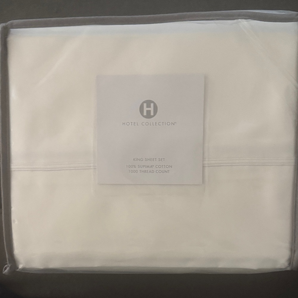 Hotel Collection Supima Cotton King Sheet Set in White